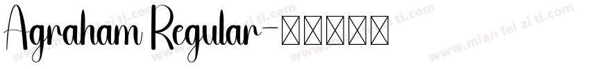 Agraham Regular字体转换